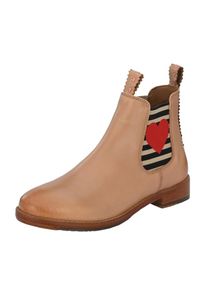 CRICK IT Crickit Dames Chelsea boots 'Julia' beige / bruin / rood / zwart 37