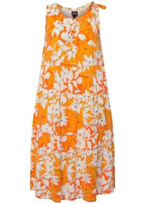Ulla Popken Dames Jurk lichtoranje / rood / zwart / wit 42-44