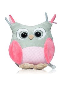 BabyOno Have Fun Owl Sofia pluche knuffel met rammelaar Pink 1 st