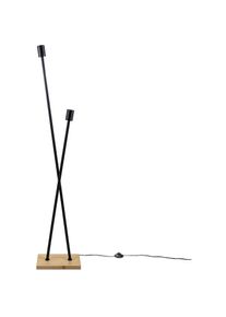 Paco Home Stehlampe »IKS«, 2 flammig-flammig, Stehlampe LED Lampe Wohnzimmer Vintage Retro Industrial Design E27, schwarz, , 1733265569-0 2 flammig