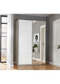 Rauch Schwebetürenschrank »Thanos«, inkl. Meshkorbeinsatz und Stoffboxen-Set, optional mit Spiegel, weiß, , 1703614157-0 B/H/T: 136 cm x 197 cm x 61 cm