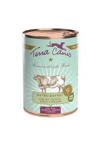 12x400g Vacuno con calabacín, calabaza y orégano Terra Canis Menú sin cereales comida húmeda para perros