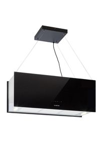 Klarstein Kronleuchter XL, digestor, 90 cm, ostrovčekový, 590 m³/h, dotykové ovládanie, LED, čierny