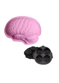 maskworld Set di stampi in silicone per Halloween, per budini, cubetti di ghiaccio e per la cottura al forno: set di 2 pezzi