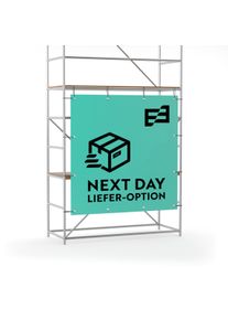 Scaffolding banner in your desired format | hemmed & eyeleted every 50 cm | frontlit or mesh tarpaulin | design your own scaffolding advertising