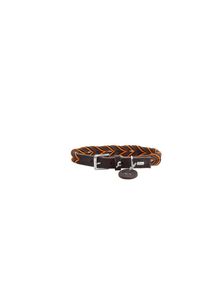 Hunter - Dogcollar Solid Education Cord M-L (60), dark brown/orange - (69319)