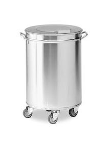 MBH - MAQUINARIA BAR HOSTELERÍA MBH - Cestino rifiuti in acciaio inox con pedale e ruote per l'ospitalità. Cestino rifiuti ø 450 mm per cucina