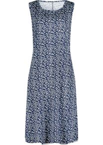 Dames Jersey jurk marine bedrukt + marine Maat 40