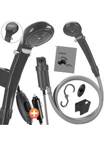 Monzana® Doccia da campeggio antracite 12V con pompa ad immersione