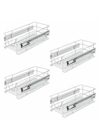 Casaria&reg; Set 4 x Cassetto per mobili telescopico 30cm