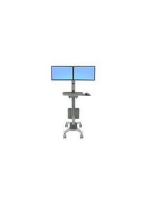 Ergotron Mobilna stacja robocza z uchwytem na dwa monitory LCD, regulowana, 432 x 521mm x 1.7m, 20.9kg - 24-194-055