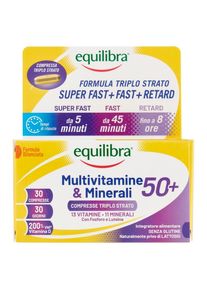 equilibra - Vitamine e Minerali Multivitamine & Minerali 50+, 30 compresse triplo strato Vitamine 1 pieces unisex