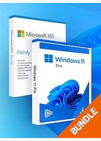 Microsoft Windows 11 Pro & Microsoft Office 365 Family Bundle (PC/Mac) (6 Devices, 6 Months) - Microsoft Key - GLOBAL