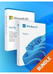 Microsoft Windows 11 Home & Microsoft Office 365 Family Bundle (PC/Mac) (6 Devices, 6 Months) - Microsoft Key - GLOBAL