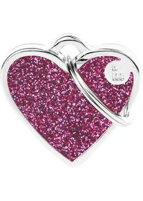 MyFamily Shine "Small Heart Pink Glitter" ID Tag
