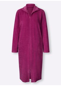 wäschepur Dames Ochtendjas in magenta ,maat 36/38, Witt, 70% Katoen, 30% Polyester
