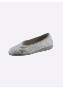 Dames ballerina in lichtgrijs ,maat 37, WITT, 100% Textiel