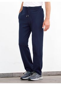 Heren Vrijetijdsbroek met geribde comfortband in marine ,maat 48/50, Witt, 100% Katoen