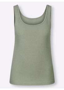 wäschepur Dames Hemd in lindegroen ,maat 36/38, Witt, 64% Polyester, 32% Viscose, 4% Elastan