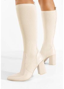 Cizme tip soseta bej Vinuele