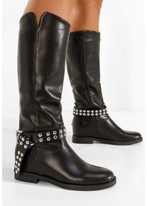 Cizme cu platforma ascunsa negre Aguasia V2