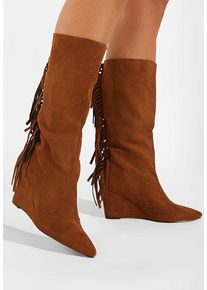 Cizme cowboy dama camel Milania