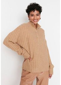 Pulover dama oversized Meadow camel