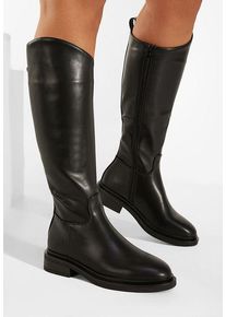 Cizme cu toc mic negre Braga