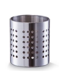 Suport metalic pentru ustensile si tacamuri de bucatarie, Silver Crom, Ø12xH13 cm