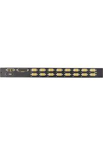 Aten KVM-switch met console, 17" (43 cm), 1280 x 1024, DE Duitsland, QWERTZ, 16x SPHD Socket / DB-25 Plug - CL1016M GER