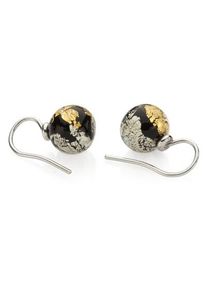 Menard Ménard Earrings Murano glass bead Yellow-White-Black,