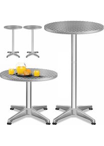 Casaria® Tavolo bistro alluminio set da 2 Ø60cm altezza variabile