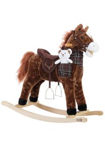 Spielwerk® Dondolo Cavallo marrone con funzione audio