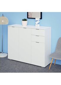 Casaria® Credenza Alba bianca con 3 ante e cassetti - tipo DB16