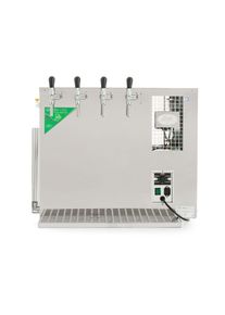 ich-zapfe Zapfanlage, Bierzapfanlage, Bierkoffer - Lindr AS 160 Inox Tropical, 4-leitig, Green Line