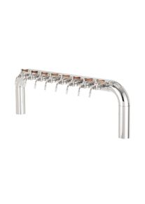 ich-zapfe Schanksäule, Bierzapfsäule - Lindr Cold bridge U8, 8 Ausläufe | Edelstahl | Integrierte Kältebrücke