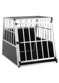Cadoca® Cage de transport pour chiens aluminium L 90x66x72cm