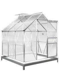 Gardebruk® Serre de jardin en aluminium 190x190x195cm avec fondation