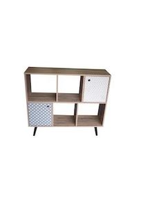 SIT-MÖBEL SIT Möbel Aparador MDF | L 98,5 x An 29 x Al 87 cm | blanco lavado / azul, blanco | 11709-95 | serie MAILBOX