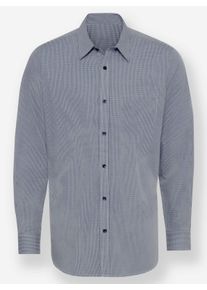 Marco Donati Heren Hemd met lange mouwen in marine geruit ,maat 39/40, Witt, 100% Katoen
