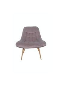 Salesfever tumbona con asiento XXL | funda de terciopelo | estructura de metal con aspecto de madera | acolchado exuberante | An76xPr87xAl86 cm |rosa