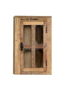 SIT-MÖBEL SIT Möbel Mueble de pared | 1 puerta | madera de mango natural antigua | herrajes negro antiguo | An 44 x Pr 21 x Al 70 cm | 01902-04 | Serie RUSTIC