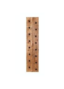 SIT-MÖBEL SIT Möbel Botellero de pared | para 8 botellas | madera de mango antigua natural | ganchos de metal negro antiguo | An 33 x Pr 4 x Al 148 cm |01932-04