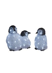 LED-Acryl-Leuchtfiguren Pinguinfamilie 3er