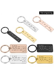 Personalized One Side Cute Couple Keychain Gift for Boyfriend Girlfriend Men Women Key Chains Gifts for Dad Son Key Accessories
