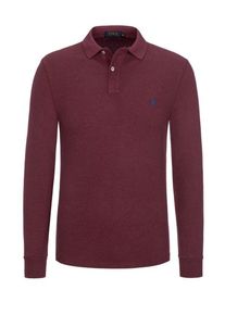 Plus size : Polo Ralph Lauren, Long-sleeved polo shirt with embroidered logo in a Bourdeaux