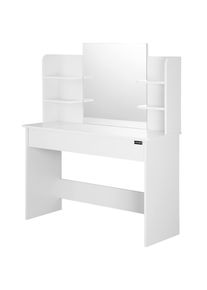 Casaria® Coiffeuse Lucia blanche 108x140x40cm