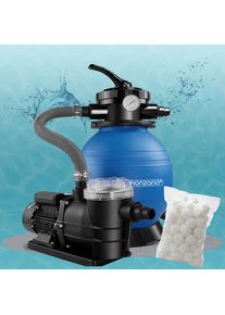 Monzana® Filtre à sable 9.600 L/h avec préfiltre pour piscine