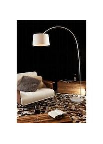 Salesfever lámpara de arco 205 cm | Ø pantalla 40 cm | base de mármol auténtico | A 135 x P 36 x A 205 cm | blanco