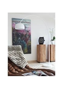 Salesfever lámpara de arco 195 cm | Ø pantalla 33 cm | base de mármol auténtico | AN 165 x F 33 x AL 195 cm | lacado blanco